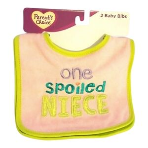 Set of Two Baby Bibs For Niece - Pink
